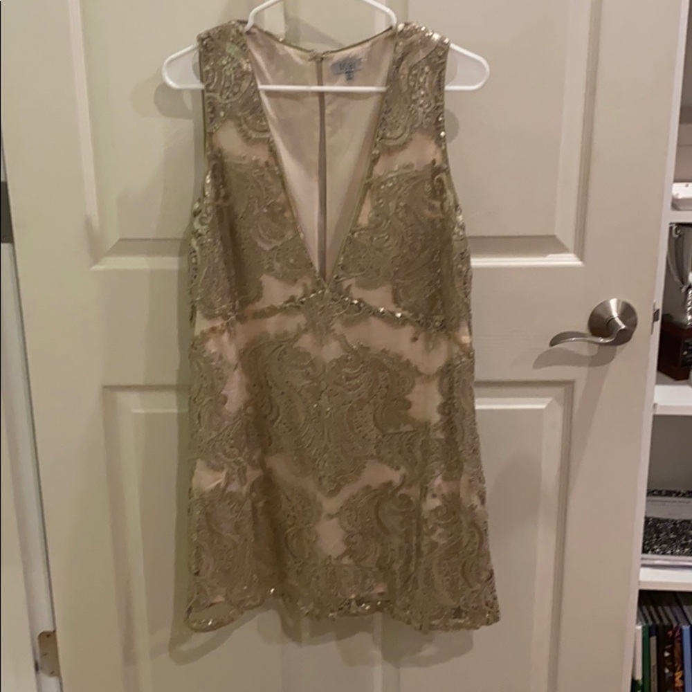 Tobi sparkle gold dress